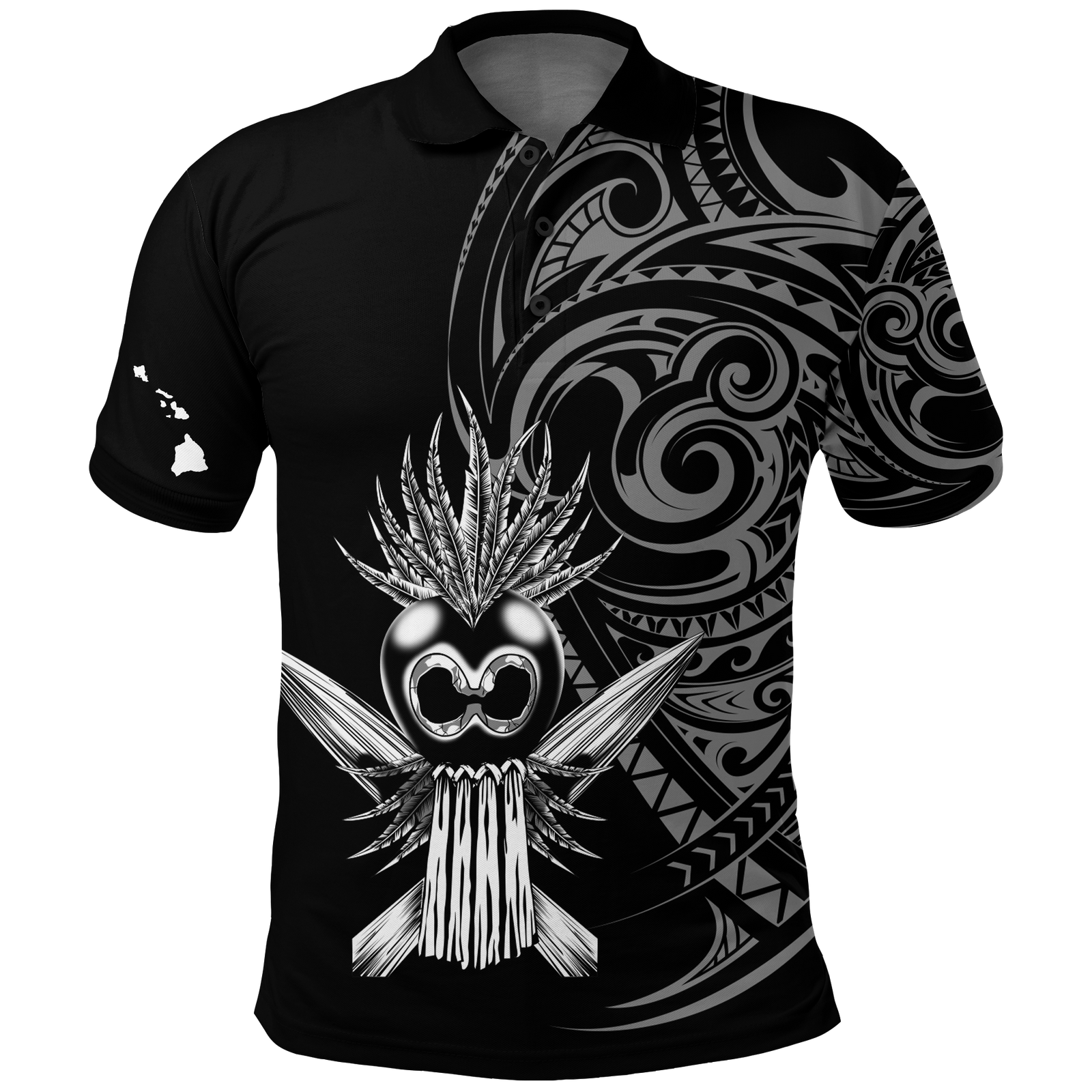 Custom Hawaii Ikaika Warrior Polo Shirt LT2 - Polynesian Pride