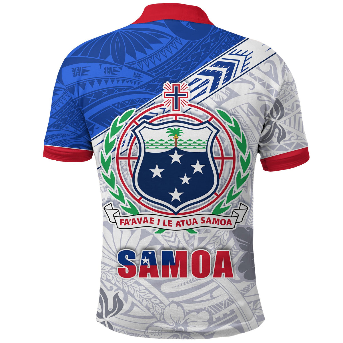 Samoa Rugby Polo Shirt Spirit Manu Samoa White - Polynesian Pride