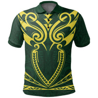 Hawaii Kanaka Polynesian Football Jersey Polo Shirt Green Bernice AH - Polynesian Pride