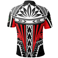Samoa Polo Shirt Its In My DNA Color Red - Polynesian Pride