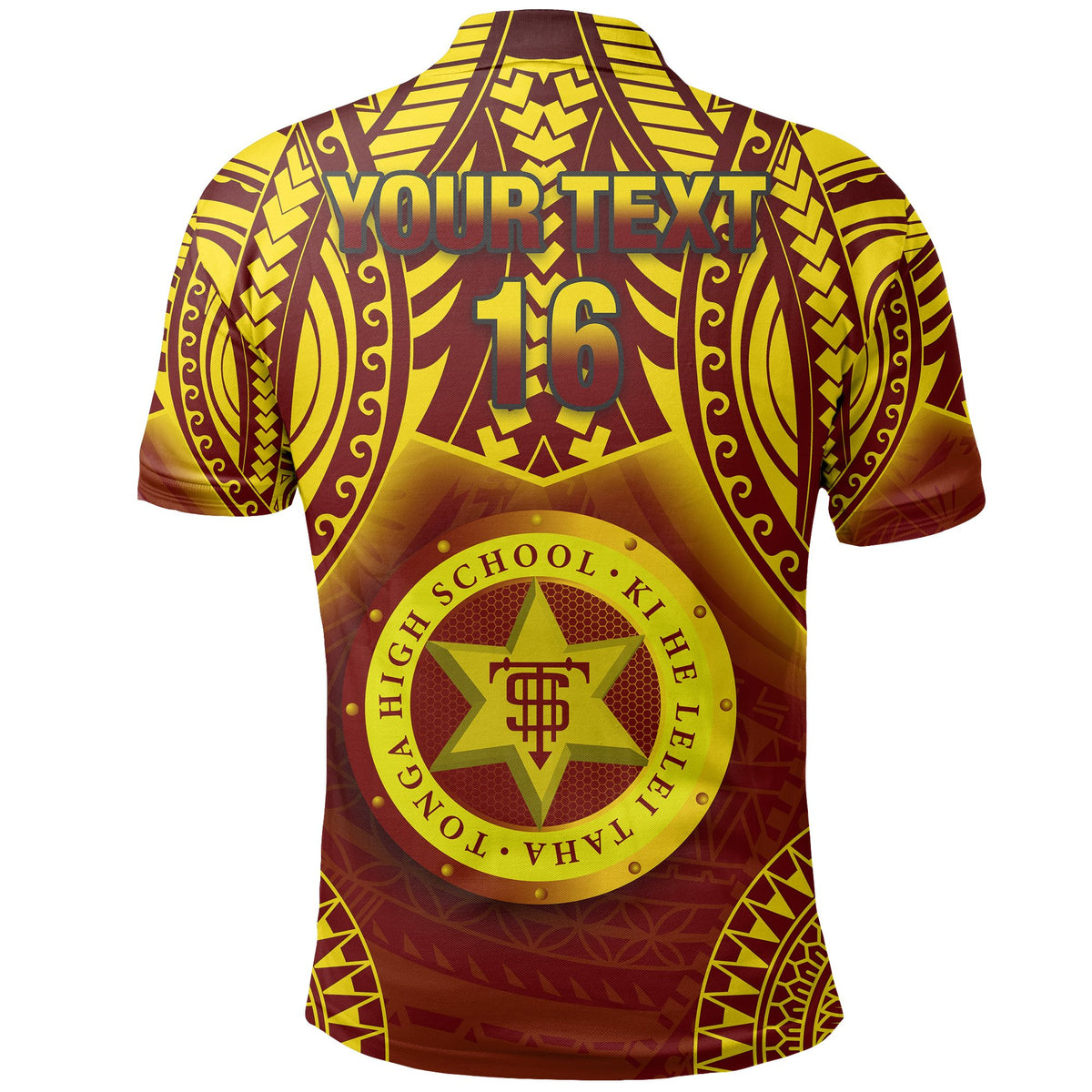Custom Tonga High School Polo Shirt Simple Polynesian, Custom Text and Number - Polynesian Pride