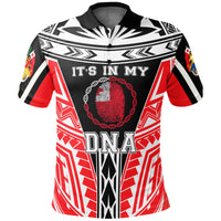 Tonga Polo Shirt Its In My DNA White Red Color Unisex Red - Polynesian Pride