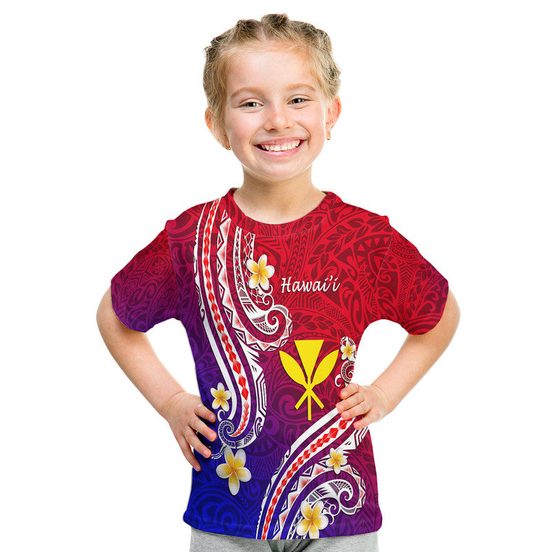 Custom Hawaii T Shirt Polynesian Line Style LT9 Kid Gradient - Polynesian Pride