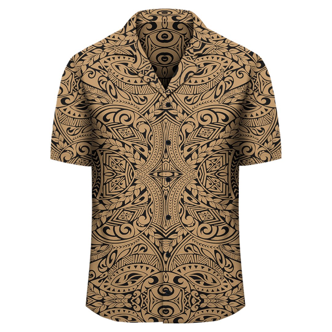 Polynesian Culture Gold Hawaiian Shirt - Polynesian Pride