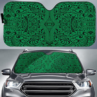 Polynesian Culture Car Sun Shade Auto Sun Shade Universal Fit Green - Polynesian Pride
