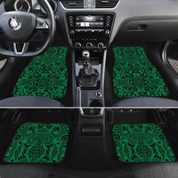 Polynesian Kakau Turtle Blue Hawaii Car Floor Mats Green One Size - Polynesian Pride