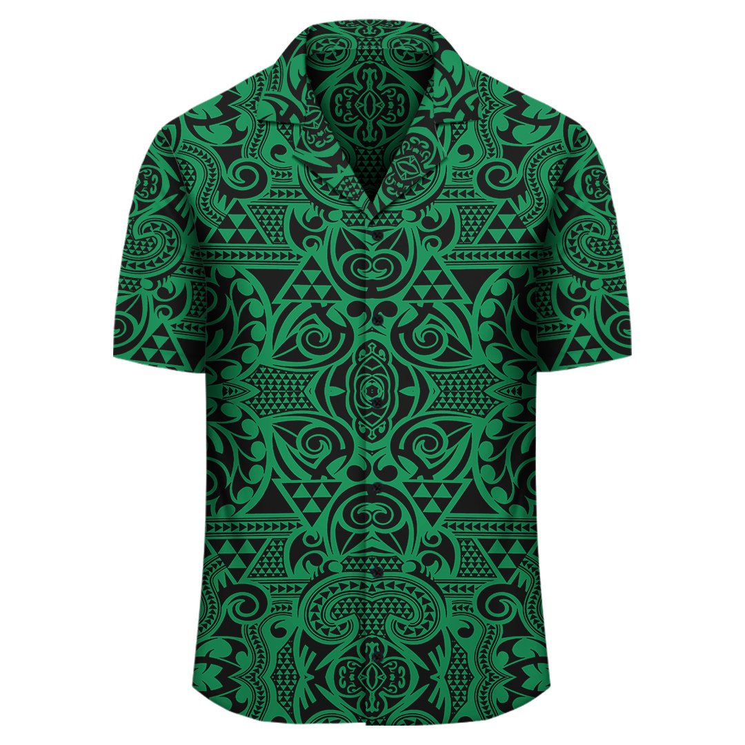 Polynesian Kakau Turtle Green Hawaiian Shirt - Polynesian Pride