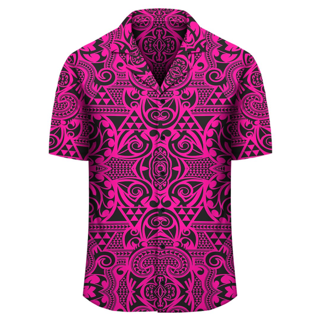 Polynesian Kakau Turtle Pink Hawaiian Shirt - Polynesian Pride
