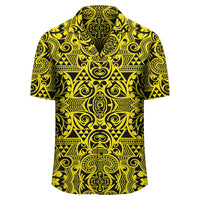 Polynesian Kakau Turtle Yellow Hawaiian Shirt - Polynesian Pride