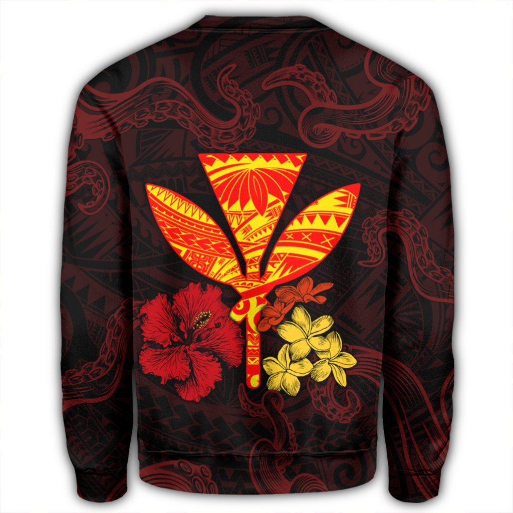 Polynesian Kanaka Maoli Flower Sweatshirt AH - Polynesian Pride