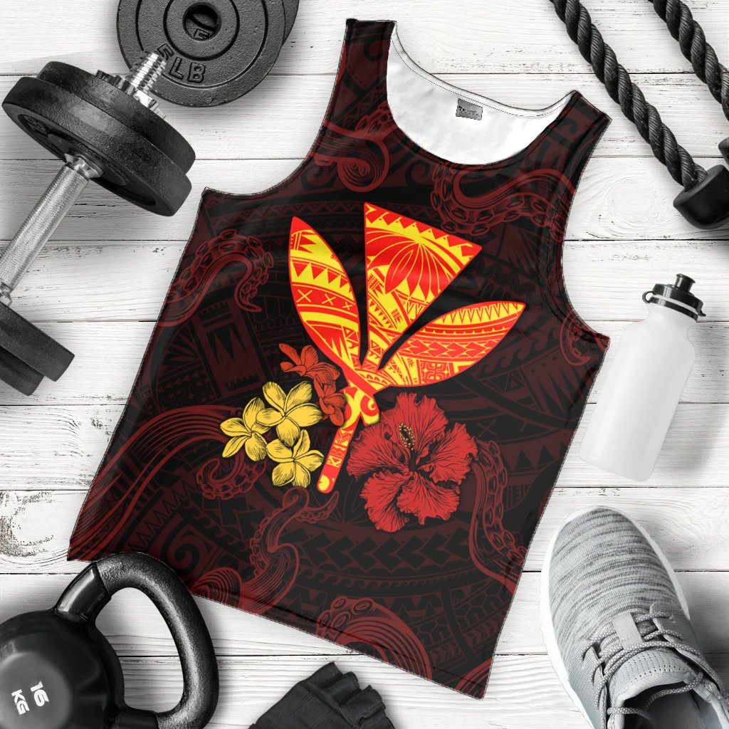 Polynesian Kanaka Maoli Flower Tank Top AH - Polynesian Pride