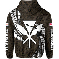 Polynesian King Culture Gold Hoodie (Zip up) Mega Style - Polynesian Pride