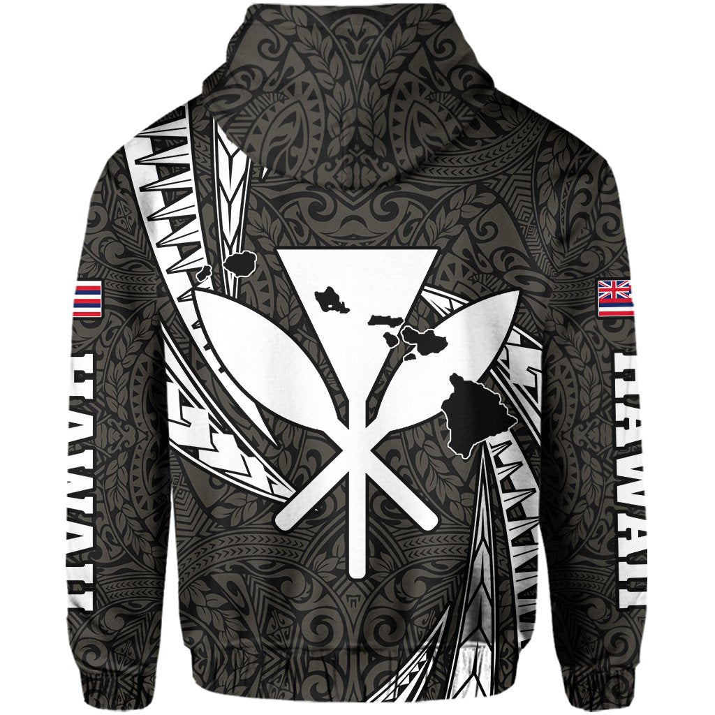 Polynesian King Culture Old Hoodie (Zip up) Mega Style - Polynesian Pride