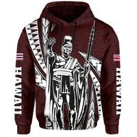 Polynesian King Culture Red Hoodie Mega Style - Polynesian Pride