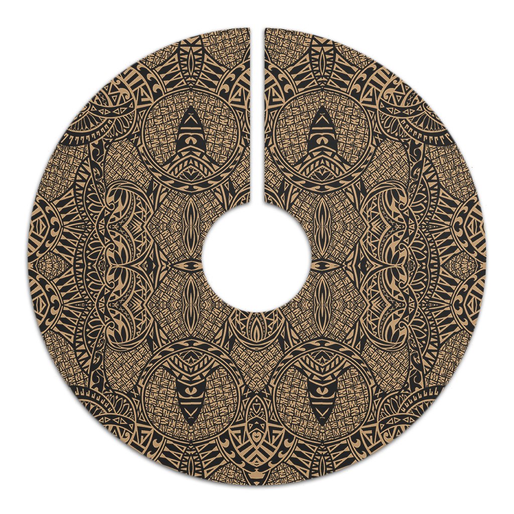Polynesian Lauhala Mix Gold Tree Skirt - Polynesian Pride