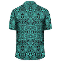 Polynesian Lauhala Mix Turquoise Hawaiian Shirt - Polynesian Pride