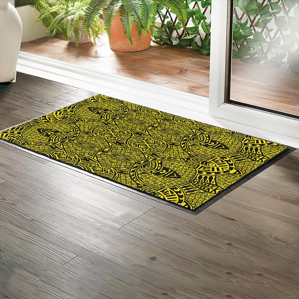 Polynesian Lauhala Mix Yellow Hawaii Door Mat - Polynesian Pride