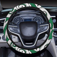 Polynesian Maori Ethnic Ornament Green Hawaii Steering Wheel Cover with Elastic Edge - Polynesian Pride