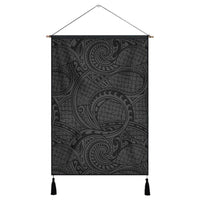 Polynesian Maori Lauhala Gray Hanging Poster - AH Hanging Poster 43 x 65 cm Cotton And Linen - Polynesian Pride