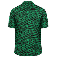 Polynesian Nation Green Hawaiian Shirt - Polynesian Pride
