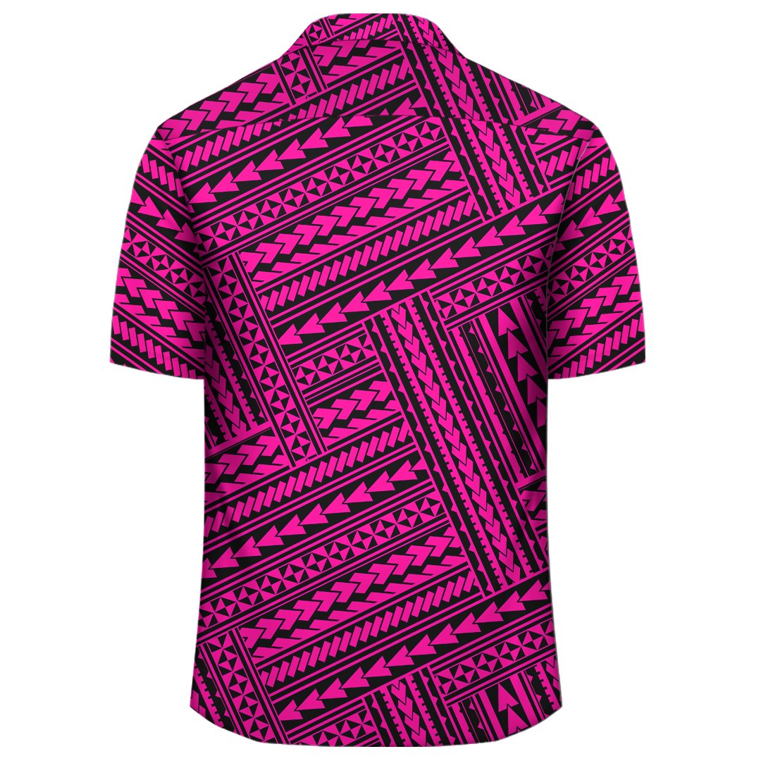 Polynesian Nation Pink Hawaiian Shirt - Polynesian Pride