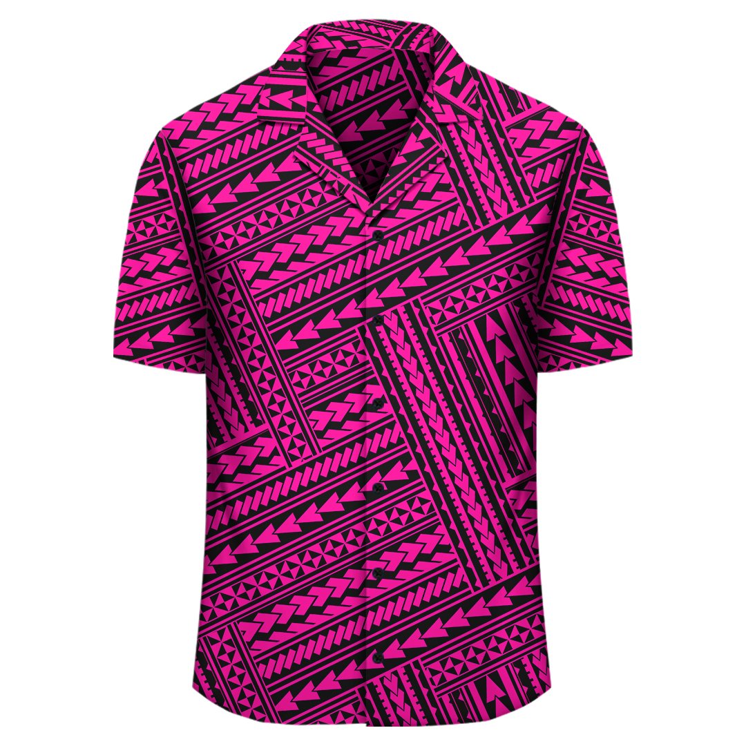 Polynesian Nation Pink Hawaiian Shirt - Polynesian Pride