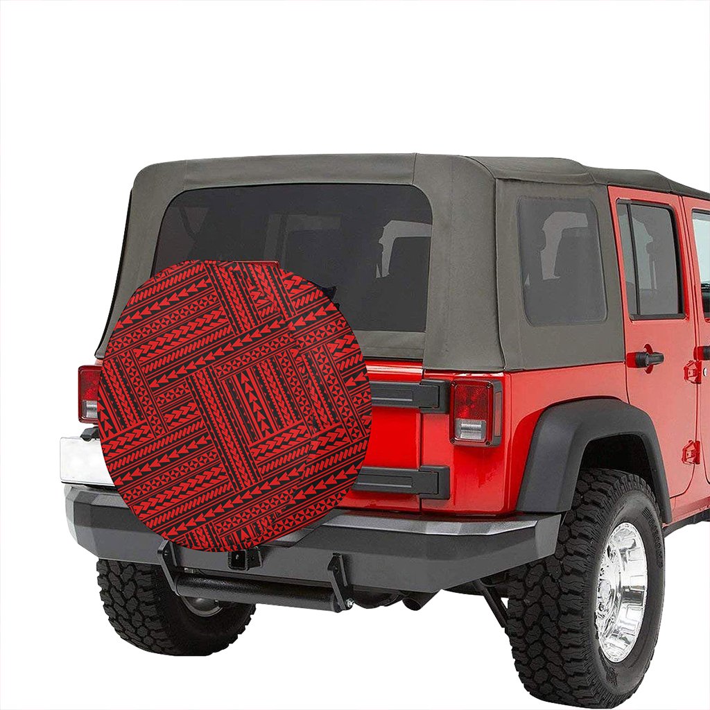 Polynesian Nation Red Hawaii Spare Tire Cover - Polynesian Pride
