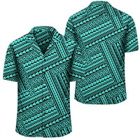 Polynesian Nation Turquoise Hawaiian Shirt Unisex Black - Polynesian Pride