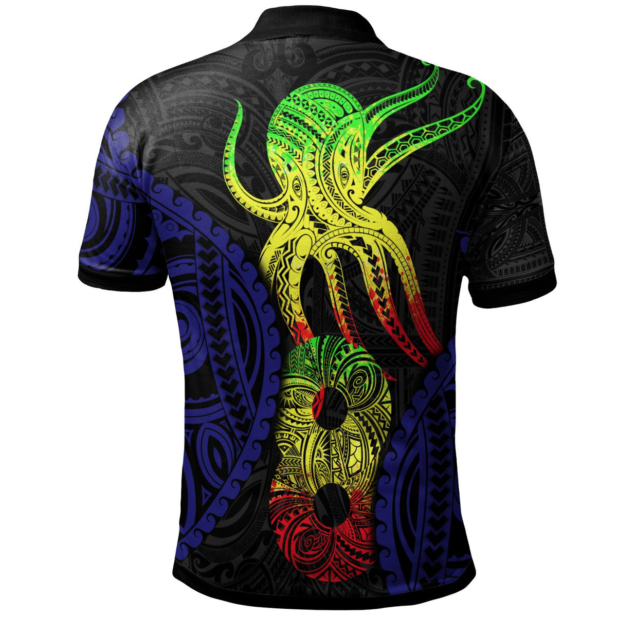 Polo Shirt Polynesian Octopus Number Style Eight - Polynesian Pride