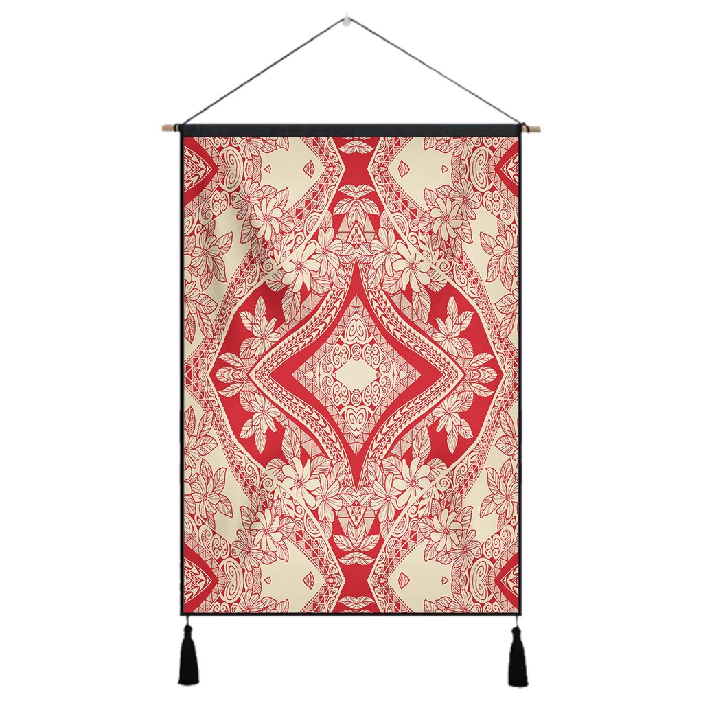 Polynesian Plumeria Mix Hanging Poster - AH Hanging Poster 43 x 65 cm Cotton And Linen - Polynesian Pride