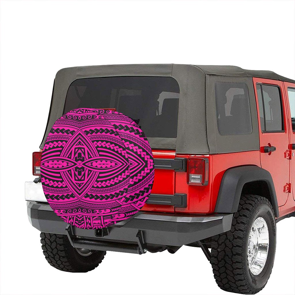 Polynesian Seamless Pink Hawaii Spare Tire Cover - Polynesian Pride