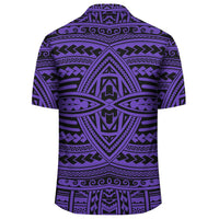 Polynesian Seamless Violet Hawaiian Shirt - Polynesian Pride