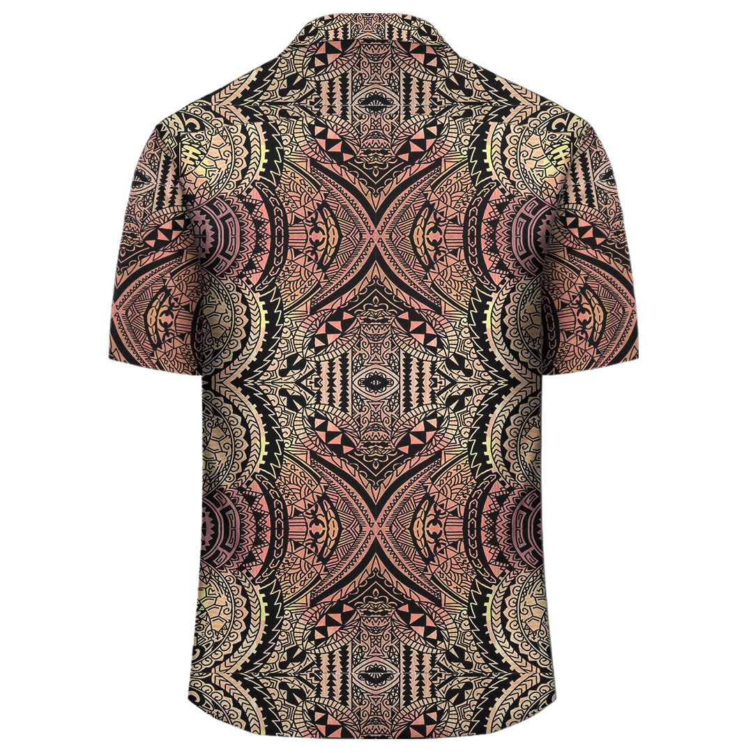 Polynesian Symmetry Brown Hawaiian Shirt - Polynesian Pride
