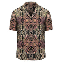Polynesian Symmetry Brown Hawaiian Shirt - Polynesian Pride