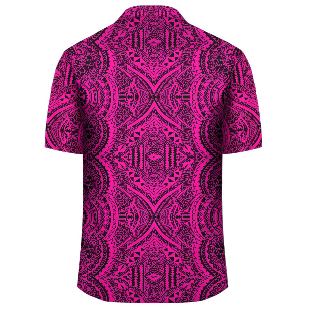 Polynesian Symmetry Pink Hawaiian Shirt - Polynesian Pride