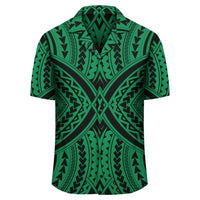 Polynesian Tradition Green Hawaiian Shirt - Polynesian Pride