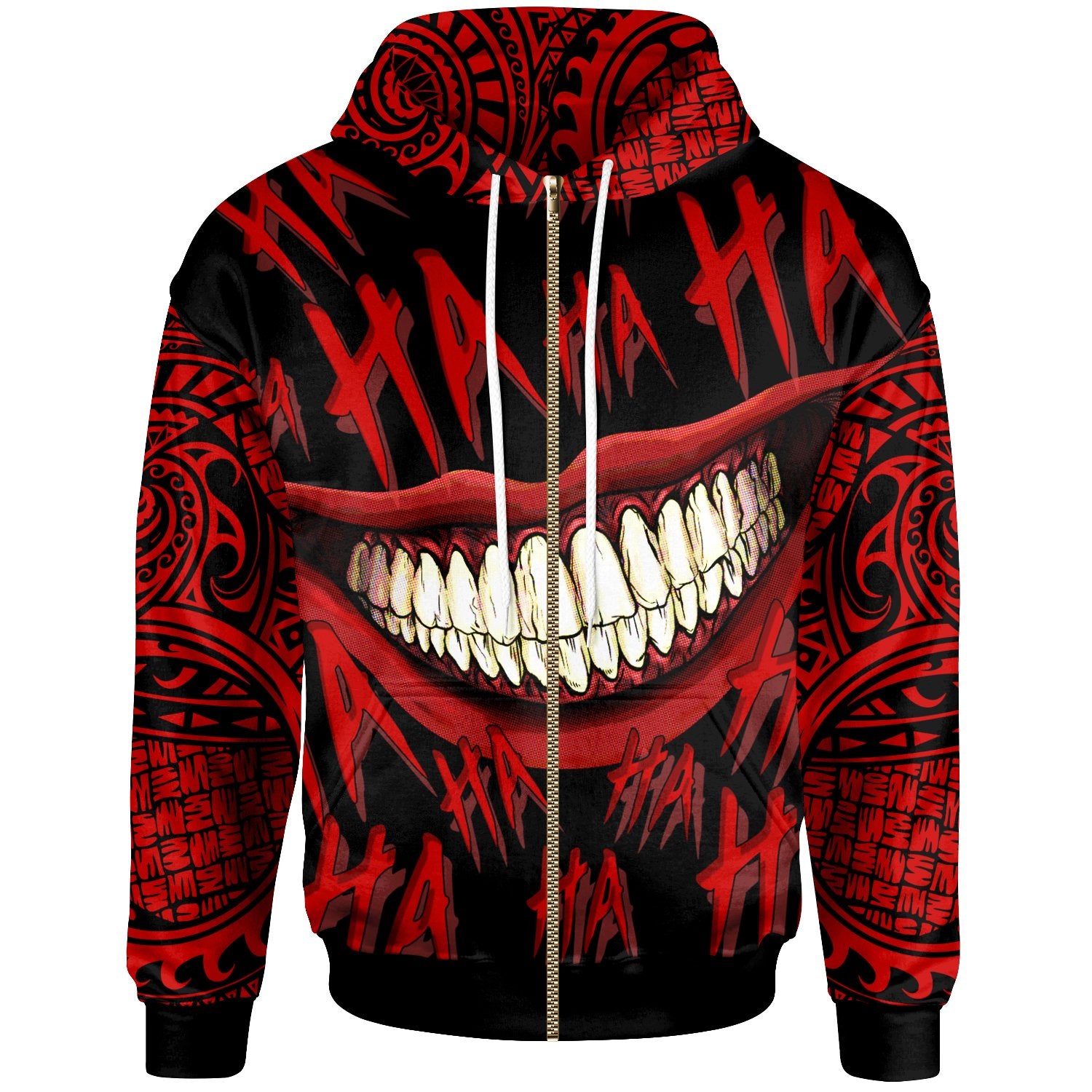 Polynesian Zip up Hoodie Funny Style Special Version Red Unisex Red - Polynesian Pride