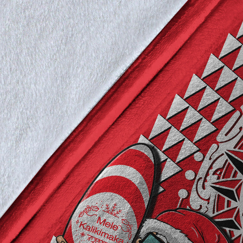 Hawaii Mele Kalikimaka Santa Claus Beach Premium Blanket LT6 - Polynesian Pride