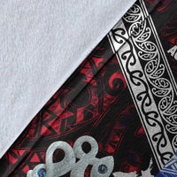 New Zealand And Samoa Premium Blanket Together - Red LT8 - Polynesian Pride