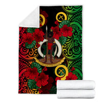 Vanuatu And Hibiscus Premium Blanket LT6 - Polynesian Pride