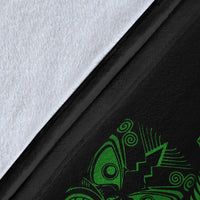 New Zealand Haka Rugby Maori Premium Blanket Silver Fern Vibes - Green LT8 - Polynesian Pride