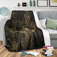 Hawaii Premium Blanket - King Of Hawaii With Hawaiian Girls Yellow Version - Polynesian Pride