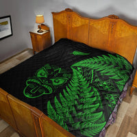 New Zealand Haka Rugby Maori Premium Quilt Silver Fern Vibes - Green LT8 - Polynesian Pride