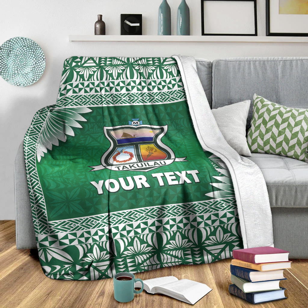 (Custom Personalised) Tonga Takuilau College Premium Blanket Simplified Version LT8 - Polynesian Pride