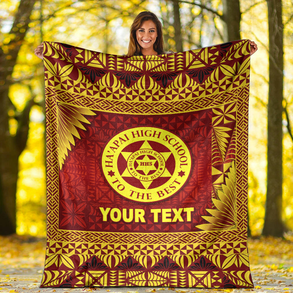 (Custom Personalised) Tonga Ha'apai High School Premium Blanket Simplified Version LT8 - Polynesian Pride
