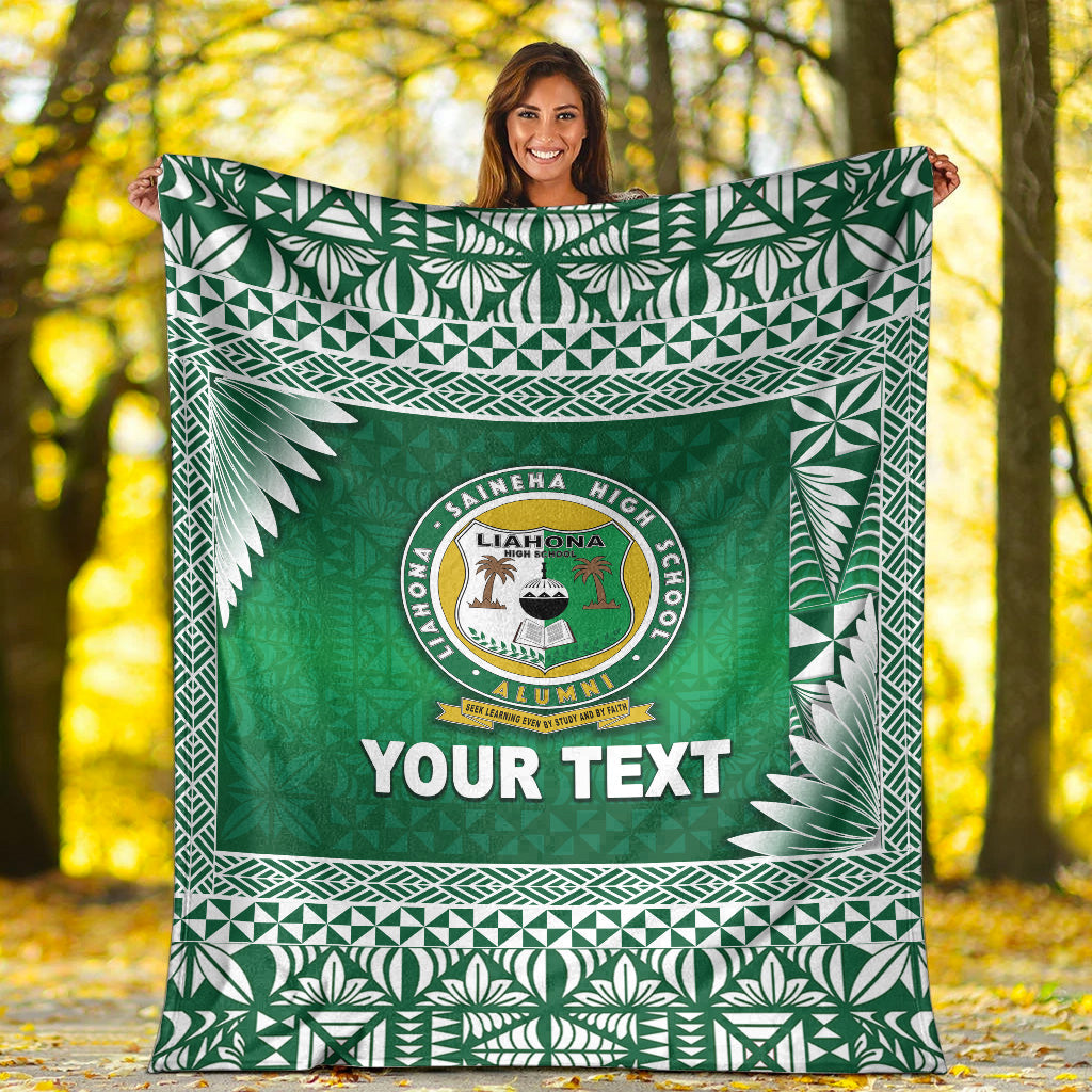 (Custom Personalised) Tonga Liahona High School Premium Blanket Simplified Version LT8 - Polynesian Pride