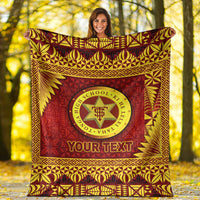 (Custom Personalised) Tonga High School Premium Blanket Simplified Version LT8 - Polynesian Pride