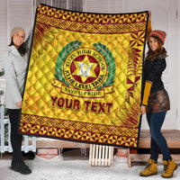 (Custom Personalised) Tonga Vava'u High School Premium Quilt Simplified Version - Gold LT8 - Polynesian Pride