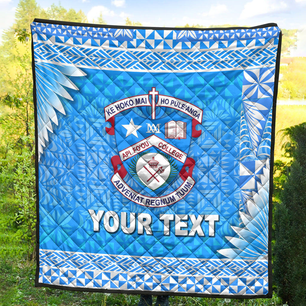 (Custom Personalised) Tonga Apifo'ou College Premium Quilt Simplified Version LT8 - Polynesian Pride