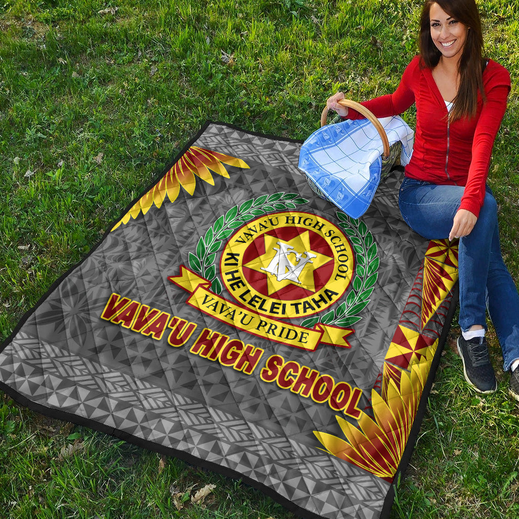 Tonga Vava'u High School Premium Quilt Simplified Version - Grey LT8 - Polynesian Pride